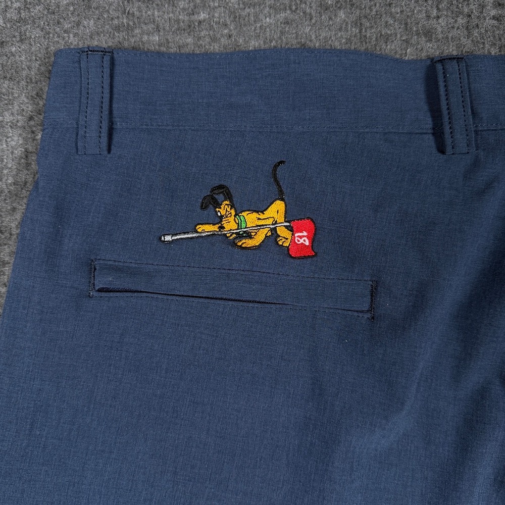 Peter Millar Disney Shorts Men 38 Blue Goofy Golf Shackleford Hybrid Performance